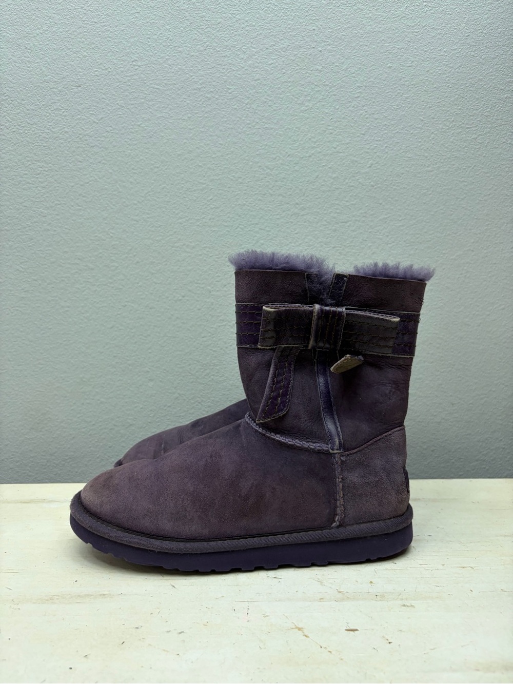 Ugg Purple Suede Josette How Boots Size 7